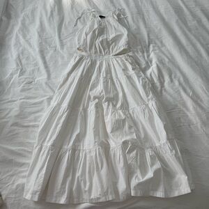 J Crew White Tiered Maxi Dress